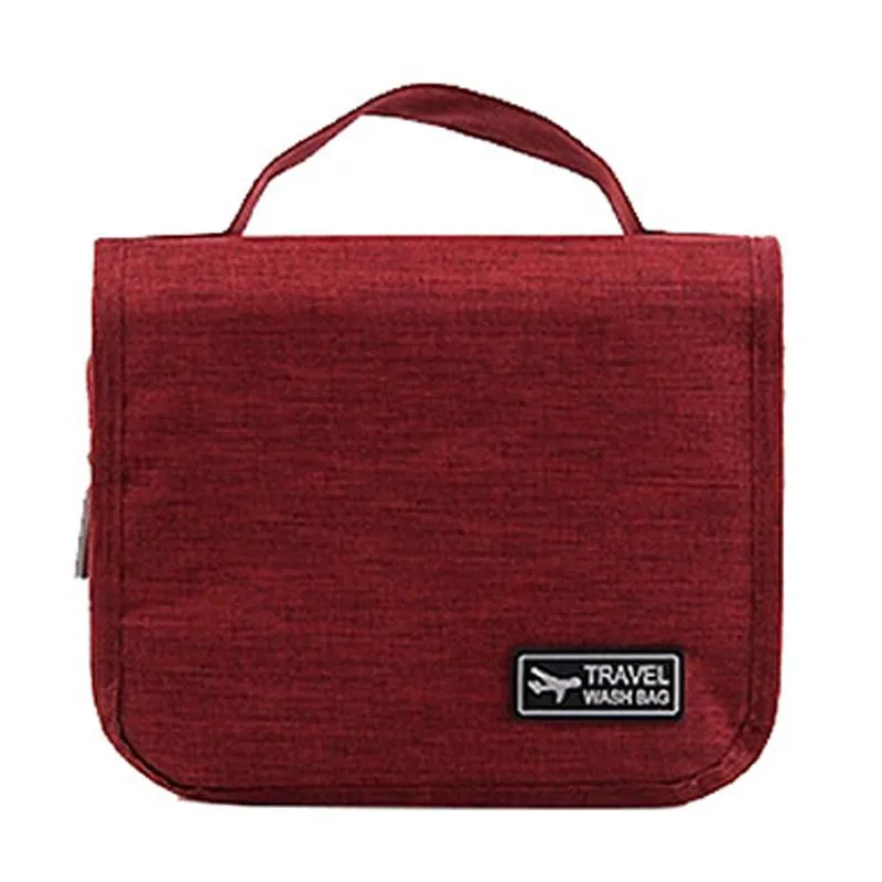 Zippered Cosmetic Bag With Hanging Hook