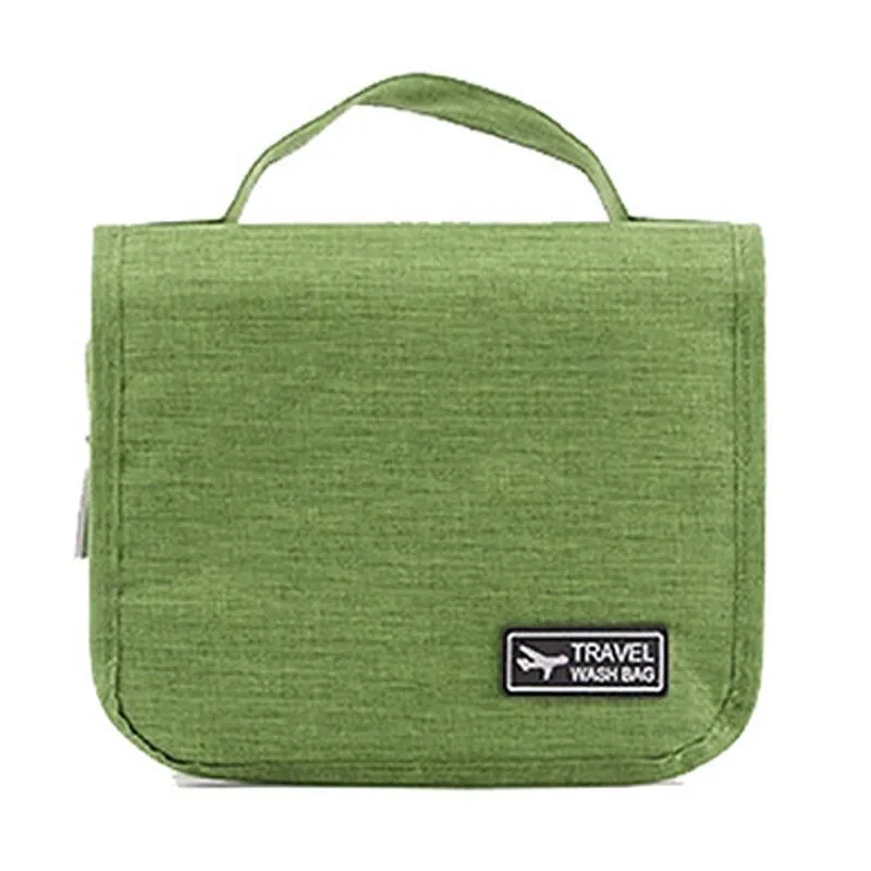 Zippered Cosmetic Bag With Hanging Hook