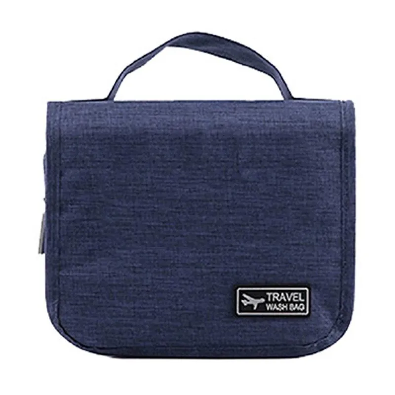 Zippered Cosmetic Bag With Hanging Hook