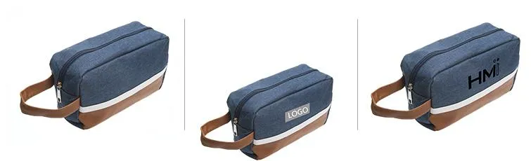 Zippered Toiletry Bag In Blue Or Black