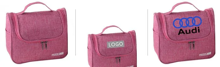 Zippered Toiletry Bag With Side Pockets For Travel